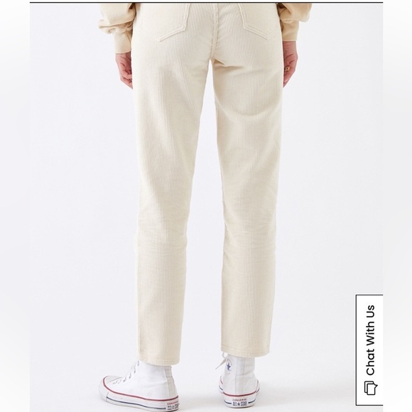 PacSun Cream Corduroy Mom Jeans NWOT size 27 - Picture 3 of 10